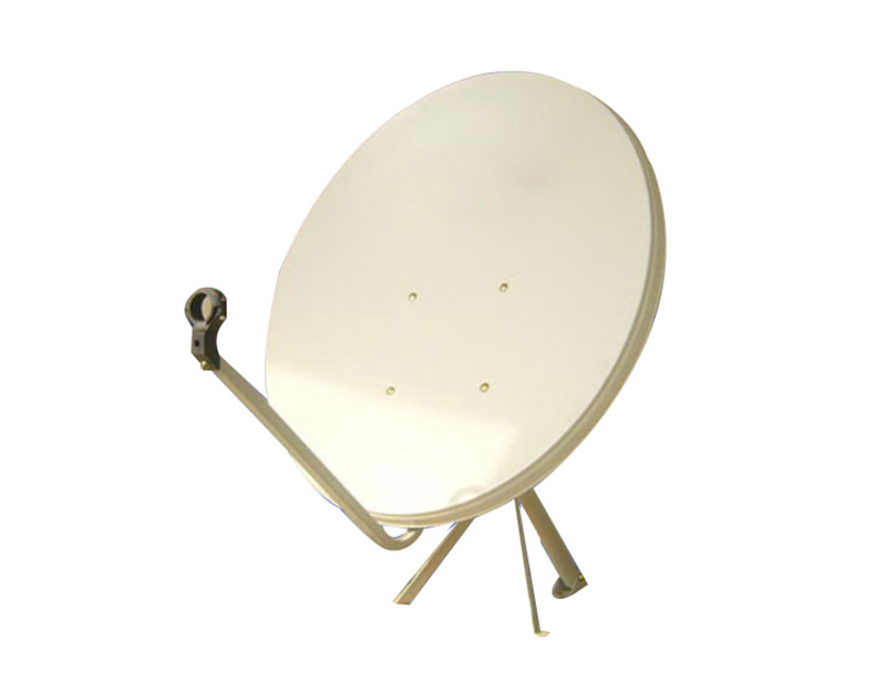 Sw-KU90satellite dish antenna has a one-piece compression molded reflector